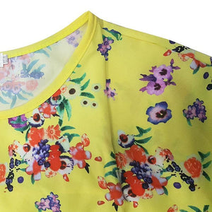 Womens Casual Straight Floral Print Dress