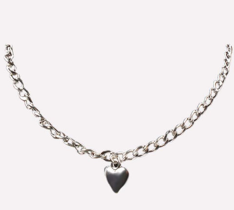 Image of Women Jewelry Cute Heart Lock Necklace Gold Silver Choker