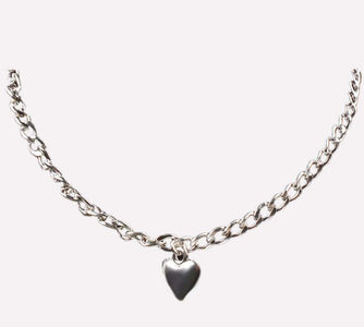 Women Jewelry Cute Heart Lock Necklace Gold Silver Choker