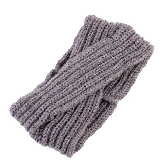 1pc Girl Cross twist warm wool hair band