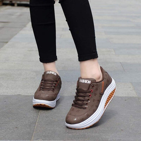 Image of Women thick bottom wedges sneakers