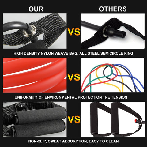 Image of Pull Rope Elastic Resistance Bands Fitness Workout Exercise