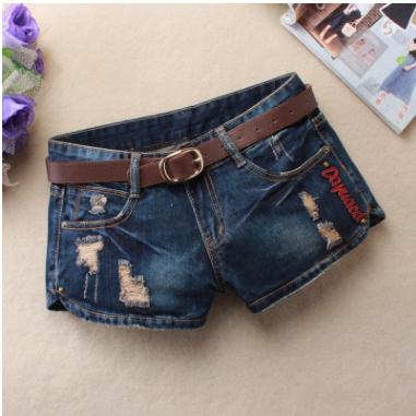Women's Rivet Holes Jeans (Mini shorts)