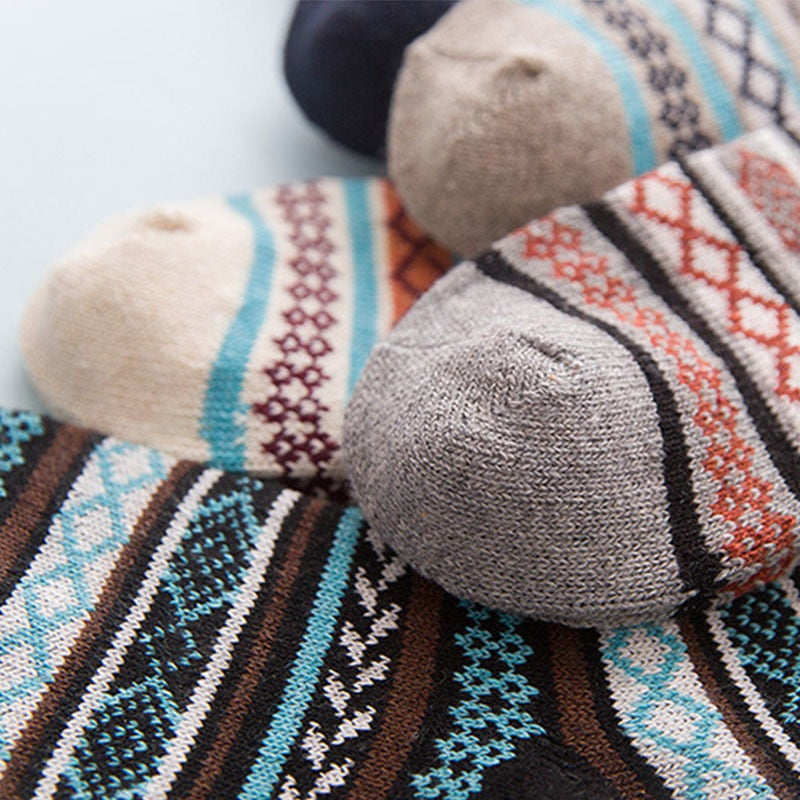 Winter Thick Warm Stripe Wool Socks