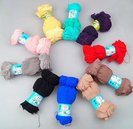10 Pairs Multicolor Ankle High Nylon Socks