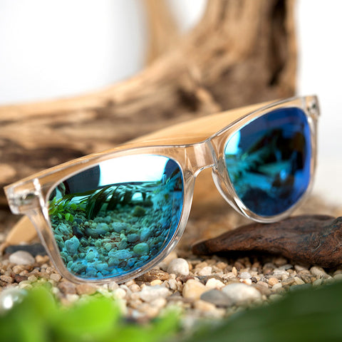 Image of Clear Color Wood Bamboo Sunglasses