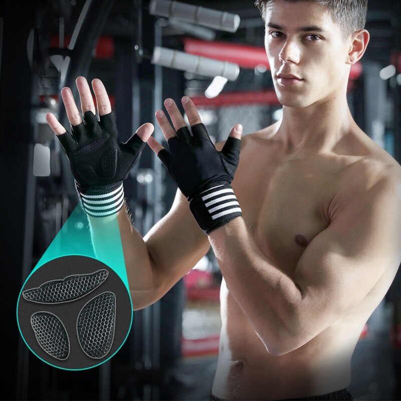Breathable Workout Power  Half Finger Gym Fitness Cycling Gloves