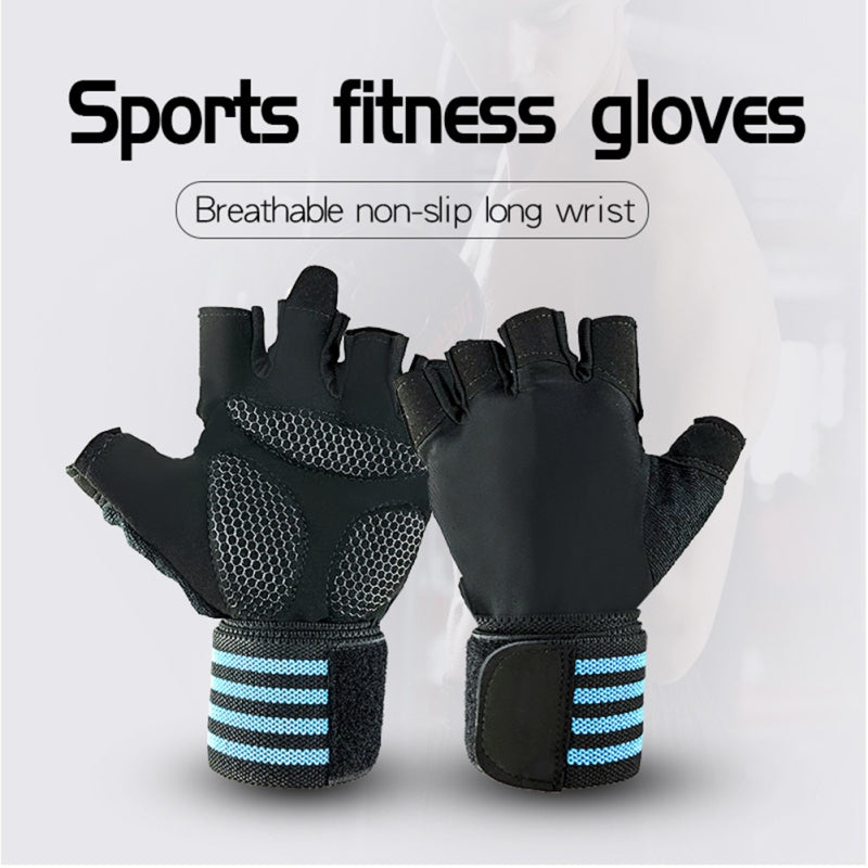 Breathable Workout Power  Half Finger Gym Fitness Cycling Gloves