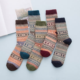 Winter Thick Warm Stripe Wool Socks