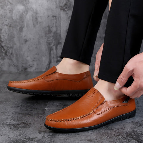 Image of Genuine Leather Mens Moccasin