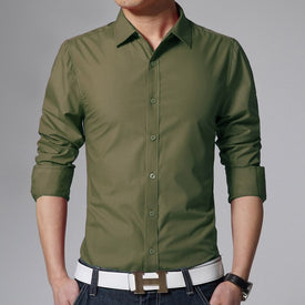 Men's Long Sleeve Fit Slim Shirt