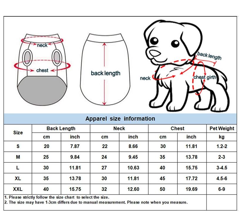 Dog Jacket Coat Pets Cats Clothes Sweater