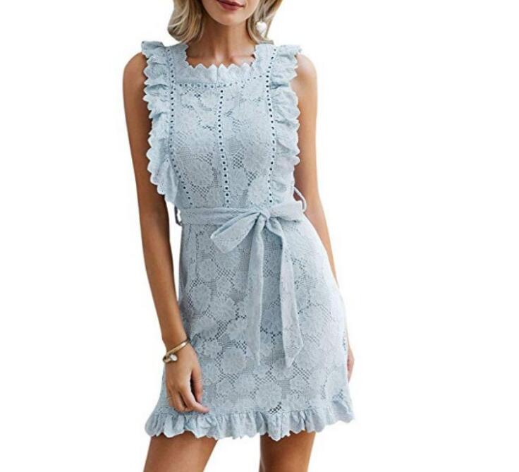 Elegant Embroidery Lace Women Dress
