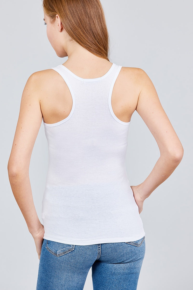 Racer Back Rib Tank Top