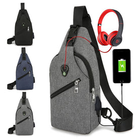 Fashion Multifuntion Crossbody bags for Men Sling Chest Bag Man Weekend