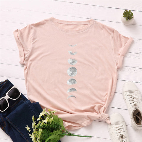 Image of New Moon Planet Print T Shirt