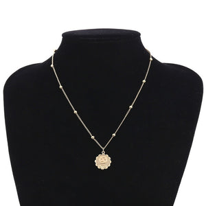 Constellations Flower Tag Necklace for Women