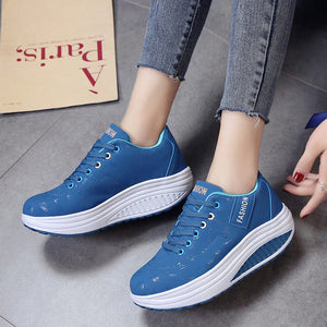 Women thick bottom wedges sneakers