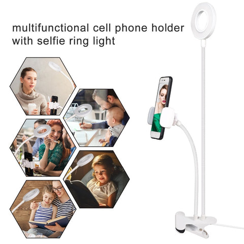 Image of Photo Studio Selfie LED Ring Light with Cell Phone