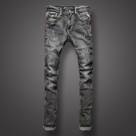 Black Gray Color Denim Mens Jeans