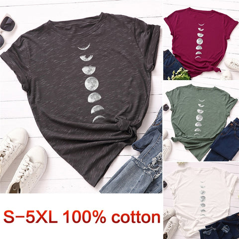 Image of New Moon Planet Print T Shirt