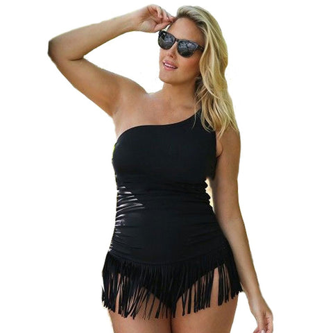 Image of Solid One Piece Backless Swimsuit