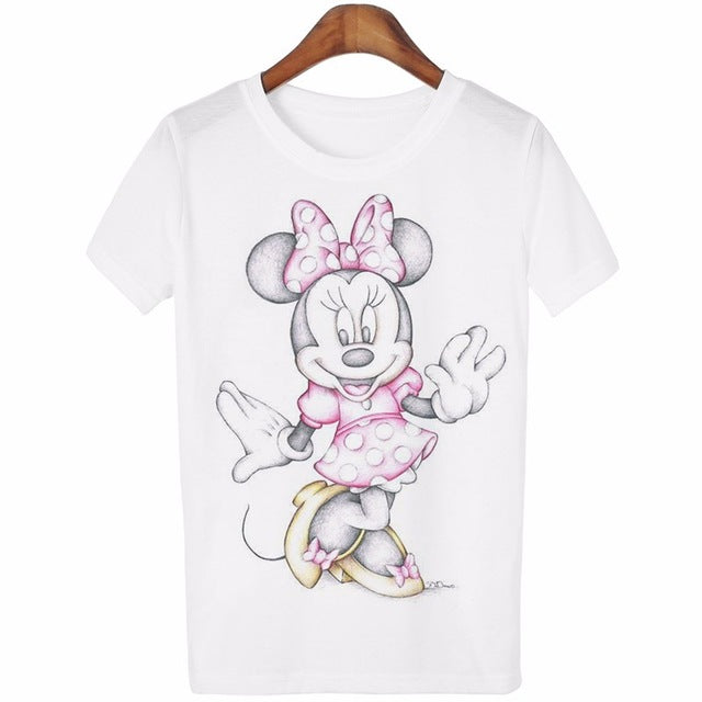 Women Lovely Cartoon Casual Short Sleeve T-Shirt
