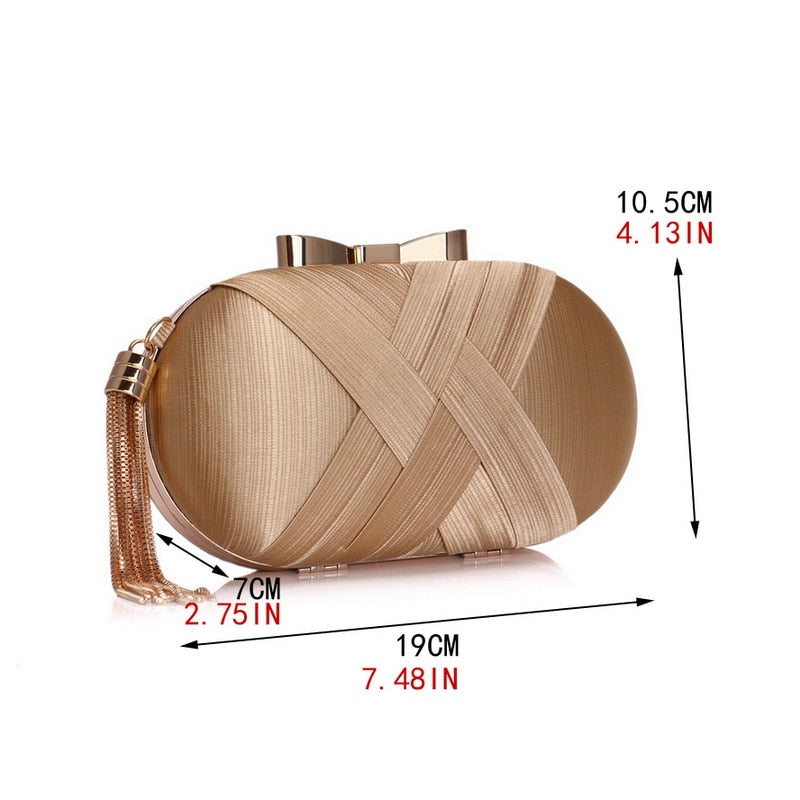 Bow Metal Women Handbag