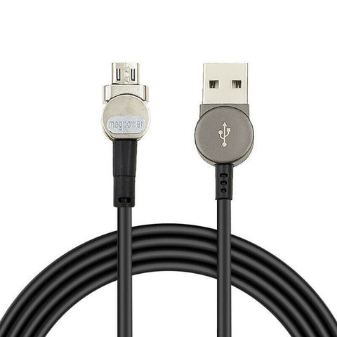 Image of Magnetic USB Type C Cable Data Sync Nylon Braided LED Indicator Magnet Charger