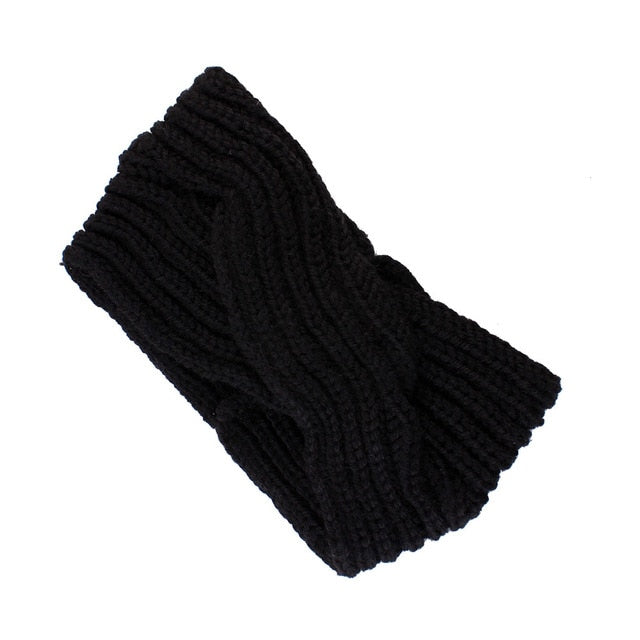 1pc Girl Cross twist warm wool hair band