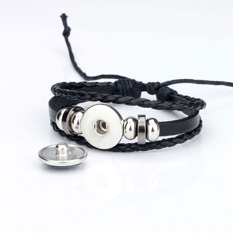 12 Constellation Luminous Bracelet Men Leather