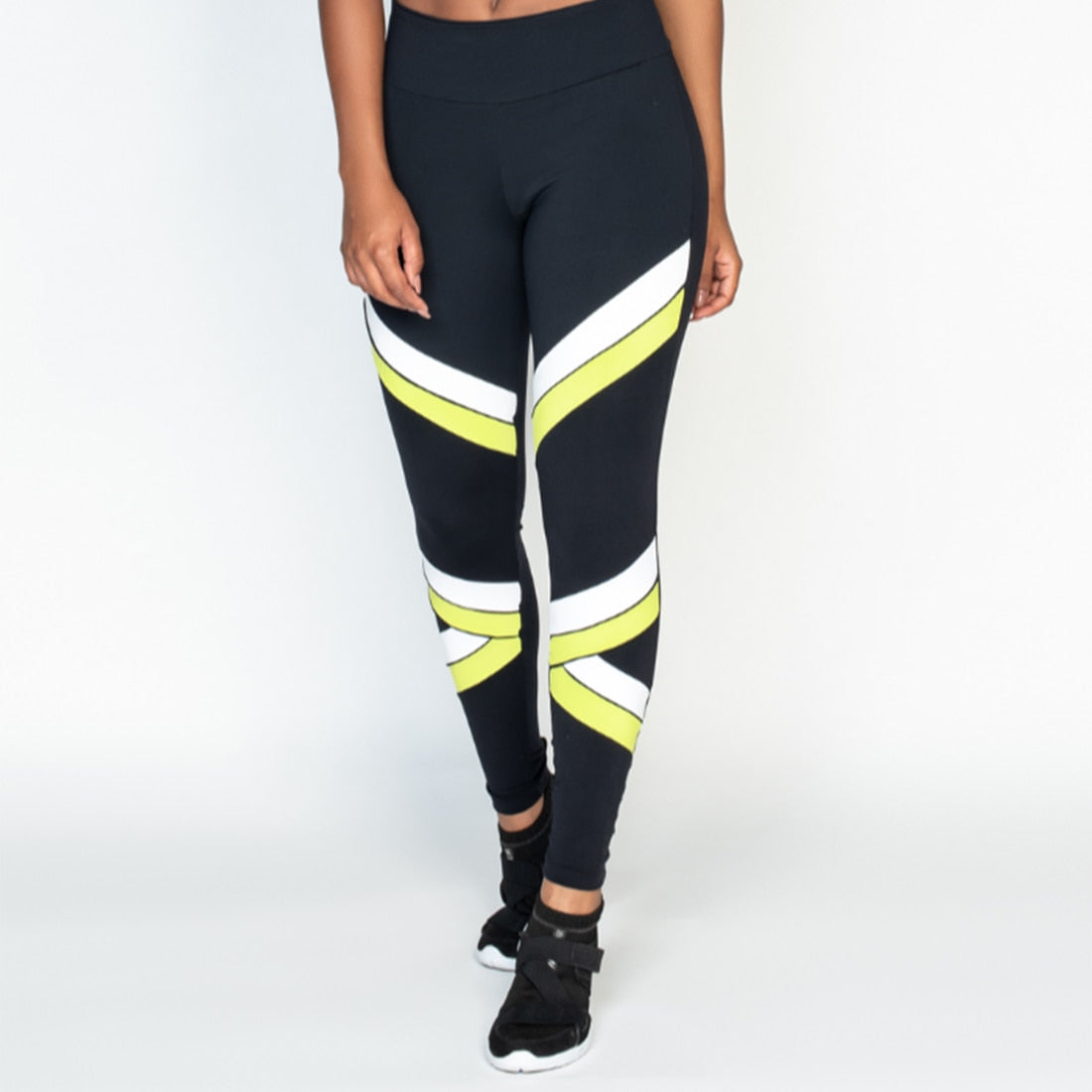 Brethable Skinny Striped Pattern Leggings
