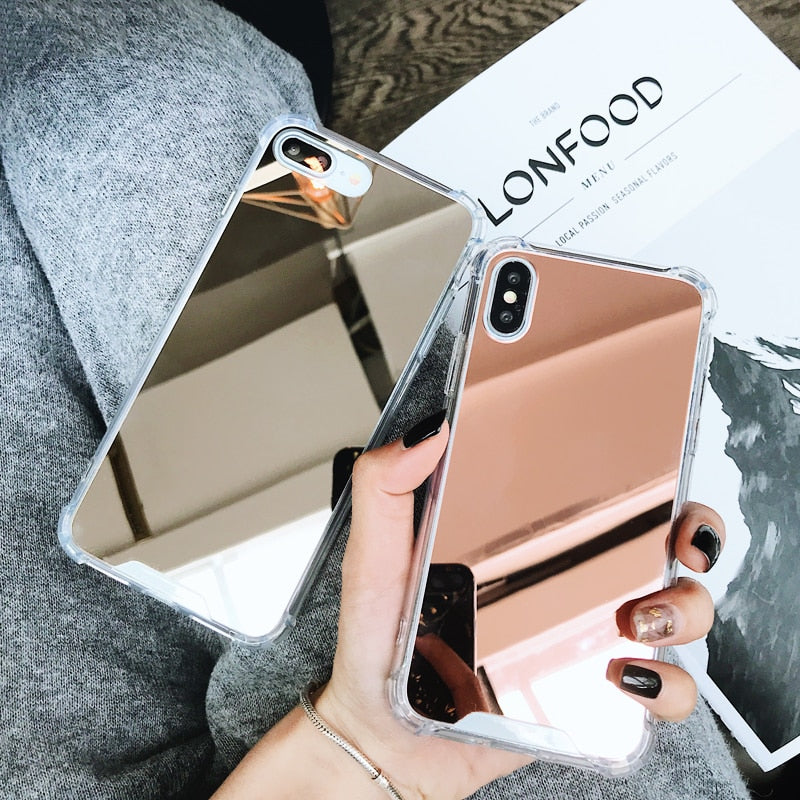 Gasbag Drop Proof Mirror Case for iphone XR 7 8 XS MAX XSmax