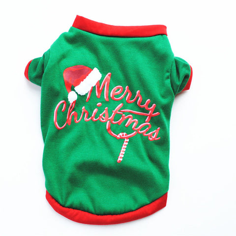 Image of Christmas Dog Clothes Cotton Pet Clothing