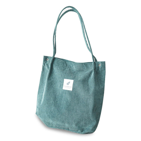 Image of High Capacity Women Corduroy Shoulder Bag