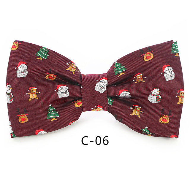 Christmas Bow Ties for Mens Shirt  Snowflake Christmas