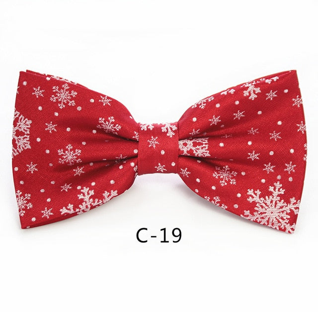 Christmas Bow Ties for Mens Shirt  Snowflake Christmas