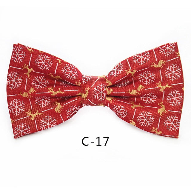 Christmas Bow Ties for Mens Shirt  Snowflake Christmas