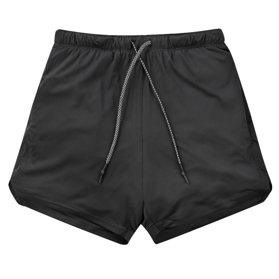 Men 2 in 1 Running Shorts Jogging Gym Fitness Training