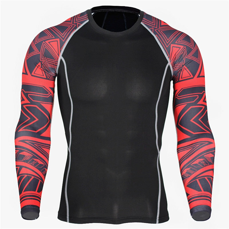 Men Running Sport Compression t shirt Pants Suits Jogging  Leggings