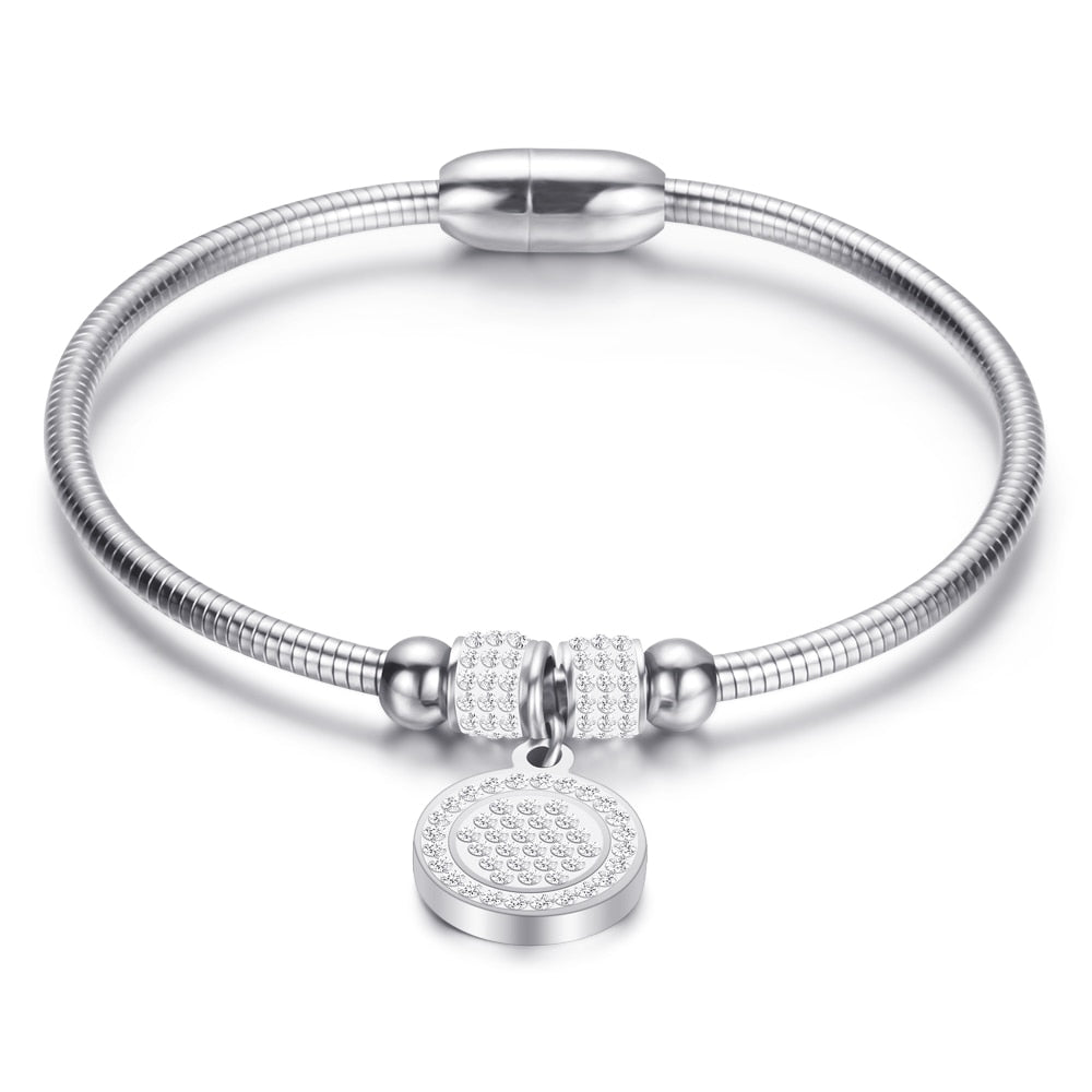 Crystal Quality Bracelet Bangles Coin
