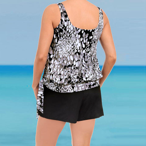 Image of Plus Size Women Tankini Sets With Boy Shorts