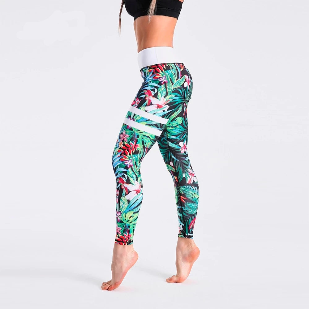 Spring Leggings White Waist