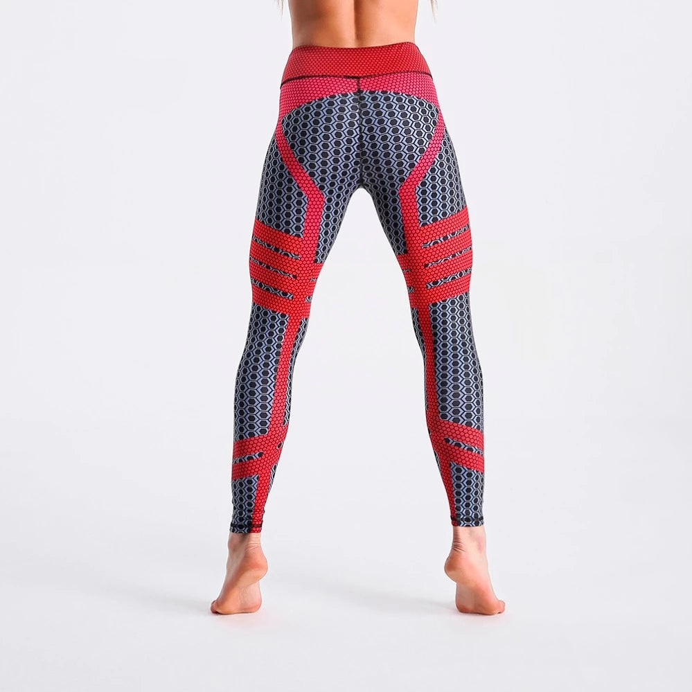 Red Black Plaid Print Fitness Quick Drying Clothes