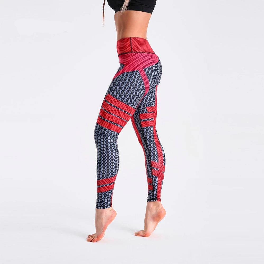 Red Black Plaid Print Fitness Quick Drying Clothes
