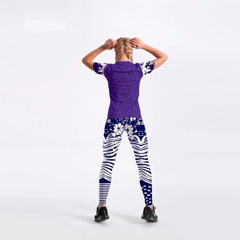 Image of T-shirts long pants suits one sets dark blue