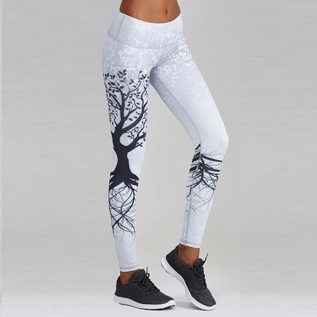 Women's Skull&flower Black Leggings