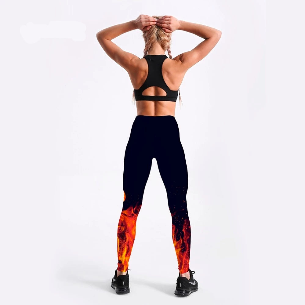 Fire flame Printing Leggings