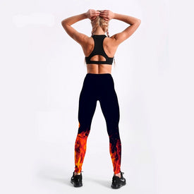 Fire flame Printing Leggings