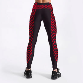 Arrow Printed Red Black Color Design Pants Fitness